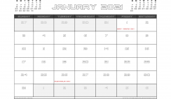 January 2021 Calendar Australia with Holidays