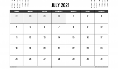 Printable July 2021 Calendar Australia