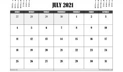Free Printable July 2021 Calendar Australia