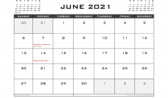 Printable June 2021 Calendar Australia