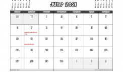 Free Printable June 2021 Calendar Australia