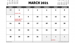 March 2021 Calendar Australia with Holidays
