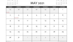 Free Printable May 2021 Calendar Australia