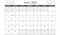 May 2021 Calendar Australia with Holidays