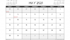 May 2021 Calendar Australia Printable