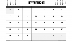 Free Printable November 2021 Calendar Australia