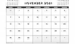 Printable November 2021 Calendar Australia