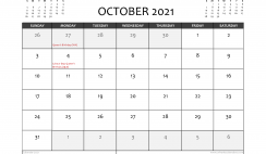 Free Printable October 2021 Calendar Australia