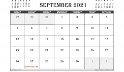 September 2021 Calendar Australia Printable
