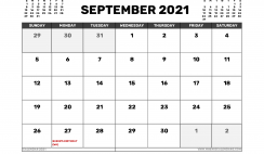September 2021 Calendar Australia with Holidays