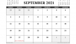 Free Printable September 2021 Calendar Australia