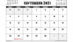 Free Printable September 2021 Calendar Australia