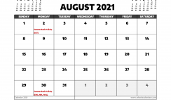 August 2021 Calendar UK with Holidays