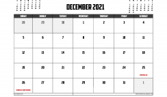 Free Printable December 2021 Calendar Canada