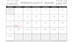 February 2021 Calendar Canada with Holidays
