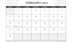 Free Printable February 2021 Calendar Canada