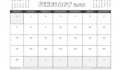Free February 2021 Calendar UK Printable