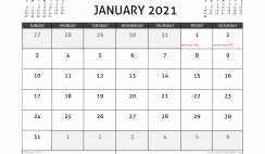 January 2021 Calendar UK with Holidays