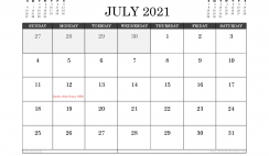 July 2021 Calendar UK with Holidays