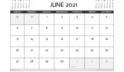 Free Printable June 2021 Calendar Canada