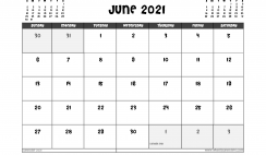 Printable June 2021 Calendar Canada
