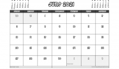 Free Printable June 2021 Calendar Canada