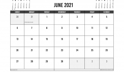 Printable June 2021 Calendar UK