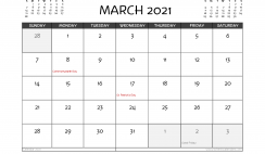 Free Printable March 2021 Calendar Canada