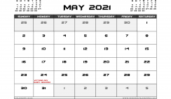 May 2021 Calendar Canada Printable