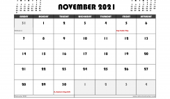 Free November 2021 Calendar UK Printable