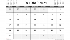 October 2021 Calendar UK with Holidays