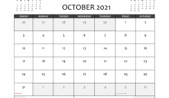 Free Printable October 2021 Calendar UK