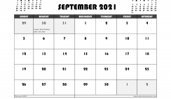 Free September 2021 Calendar UK Printable