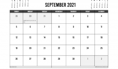 Printable September 2021 Calendar UK