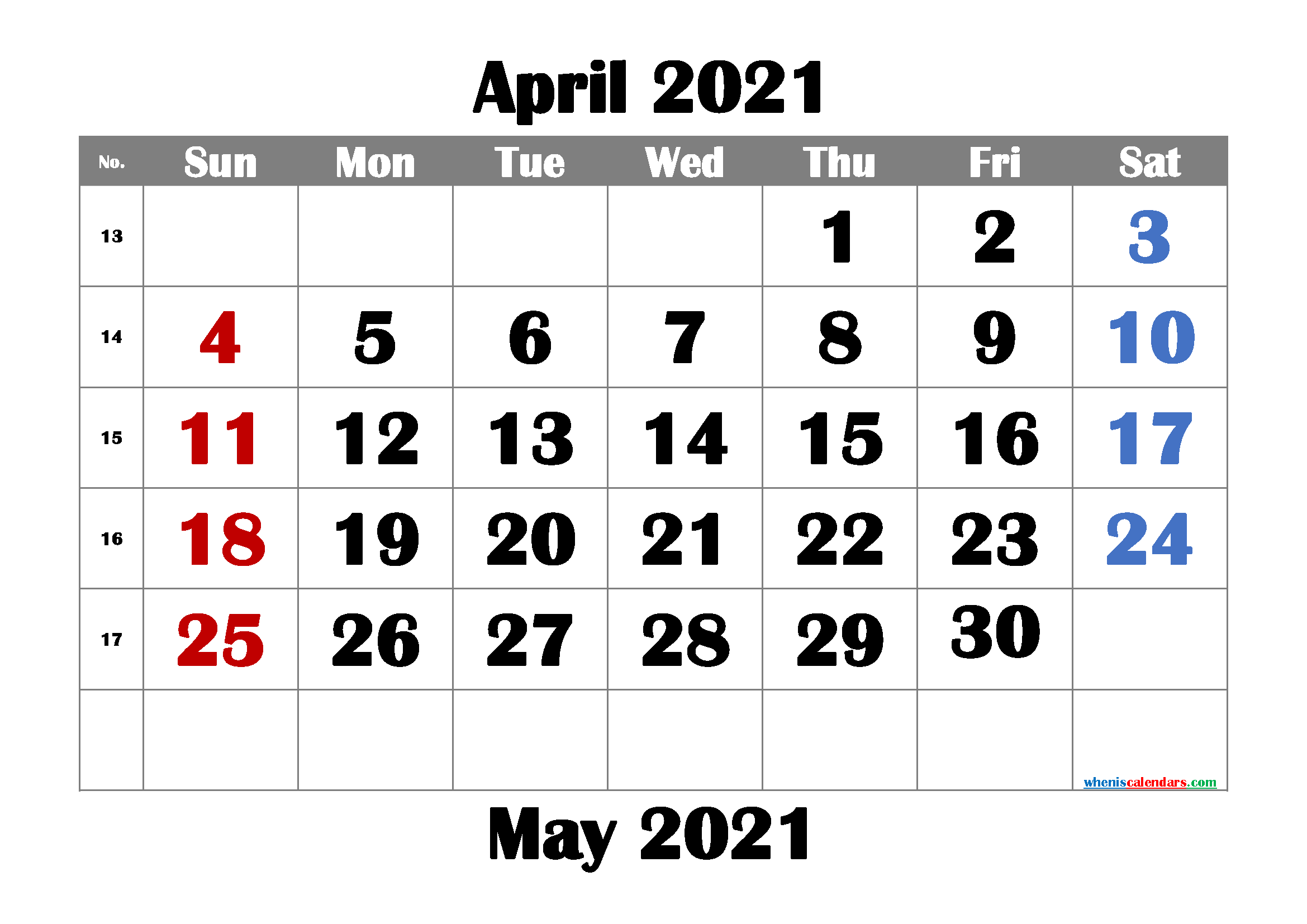 Calendar April 2021 Free Printable | Template M21Britannic1 - Free Printable 2020 Monthly ...