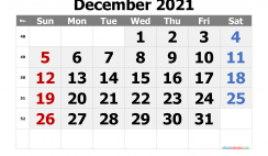 Editable December 2021 Calendar