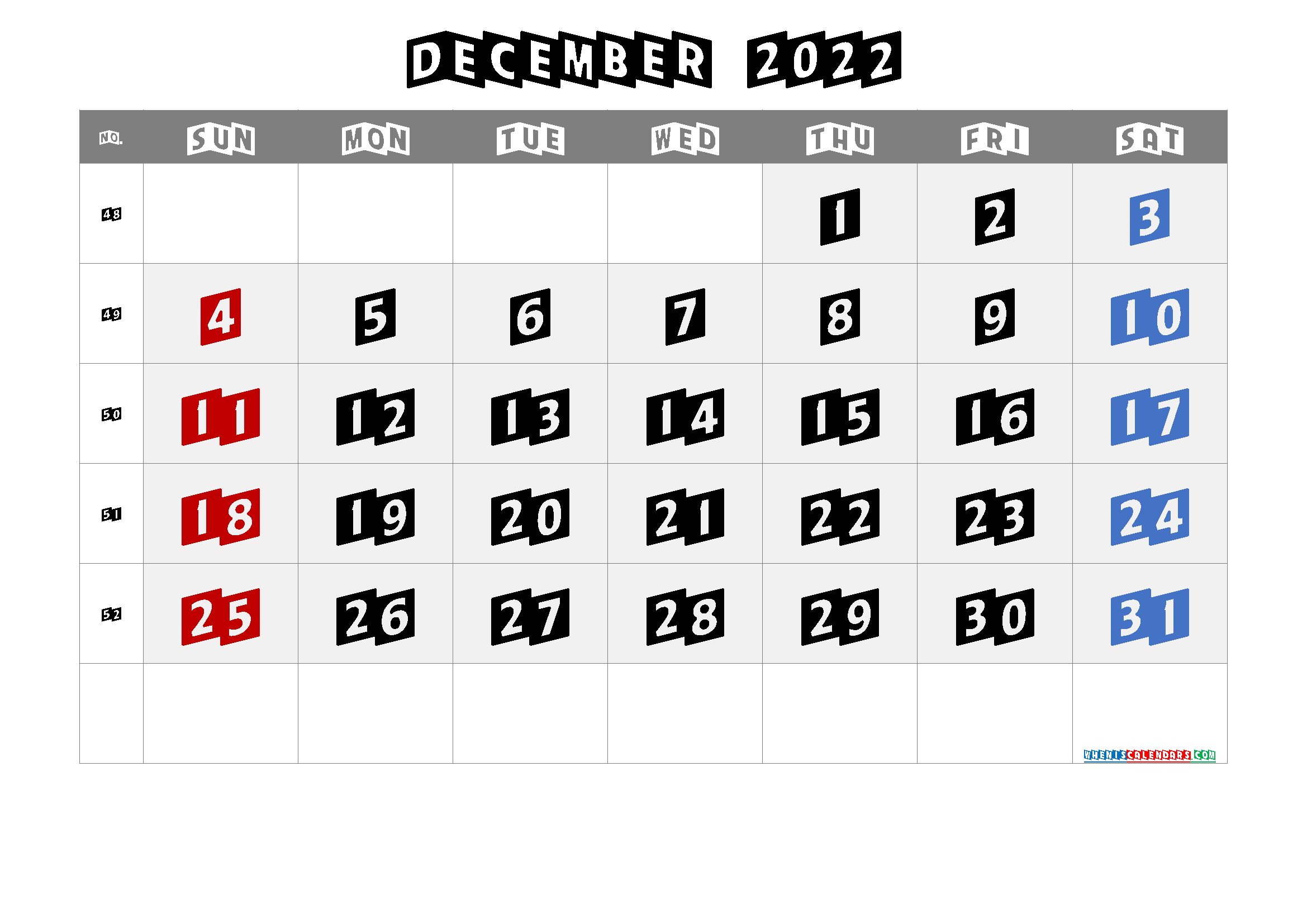 Cute December 2022 Calendar