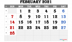 Free Editable February 2021 Calendar