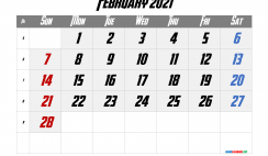 Editable February 2021 Calendar