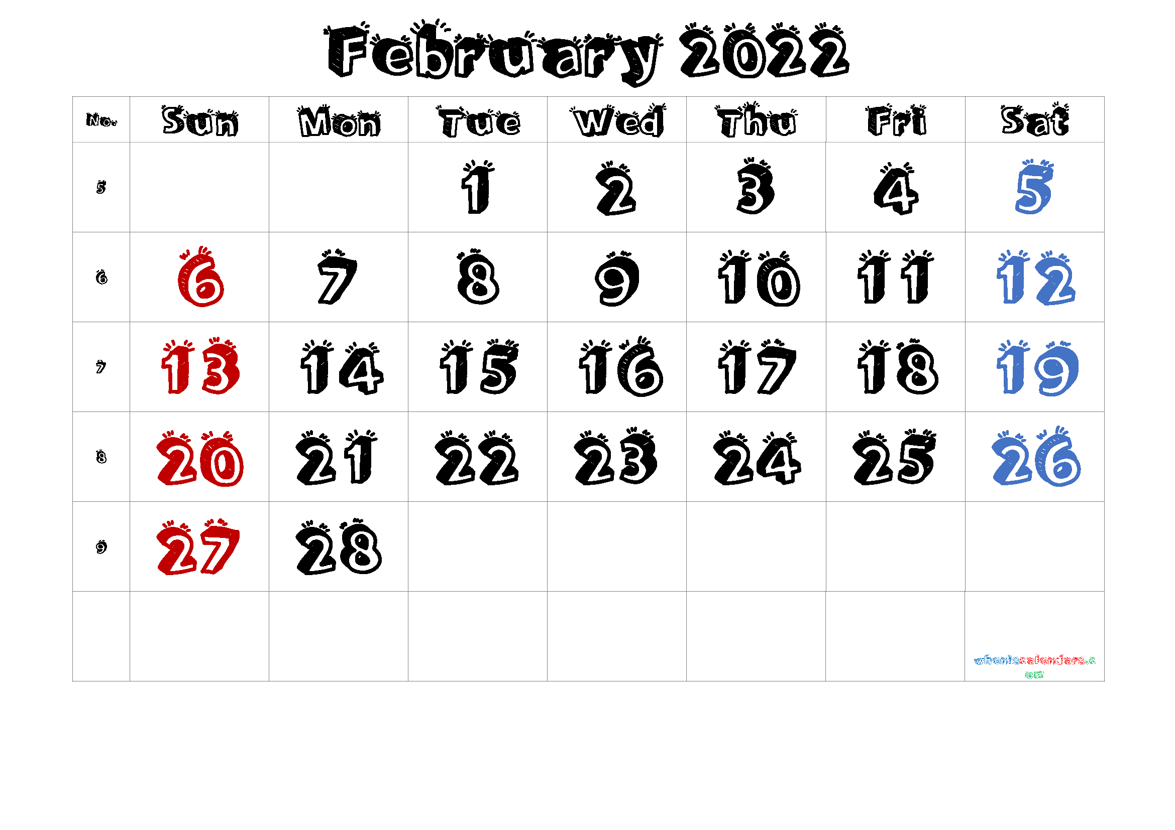 Cute November Calendar 2021 2022