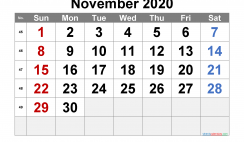Printable November 2020 Calendar PDF