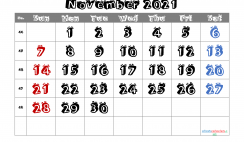 Editable  2021 Calendar