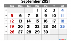 Printable September 2021 Calendar PDF