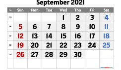 Free Calendar September 2021 Printable