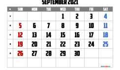 September 2021 Calendar Printable Free