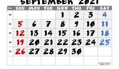 Free Calendar September 2021 Printable