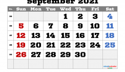 Free Editable September 2021 Calendar