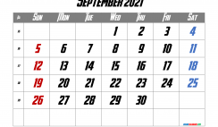 Calendar September 2021 Free Printable