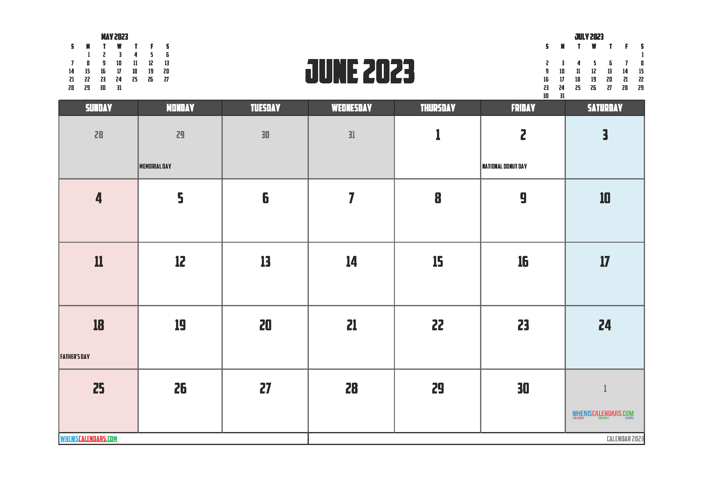 Editable Printable June 2023 Calendar