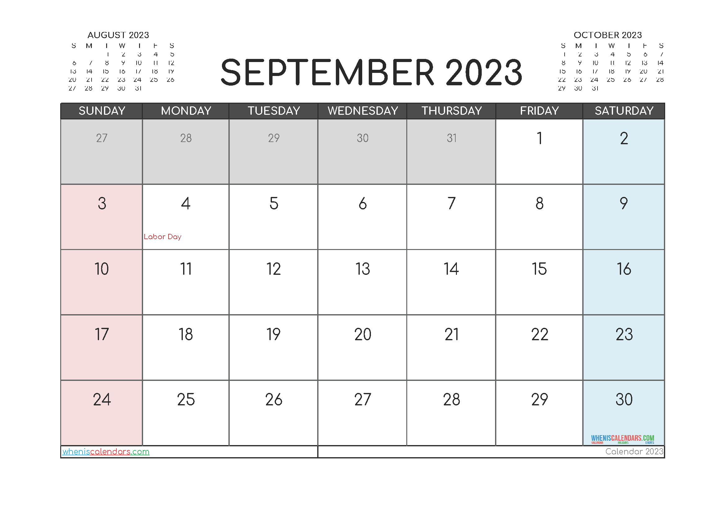 Printable September 2023 Calendar Free 12 Templates Free Printable 2020 Monthly Calendar 